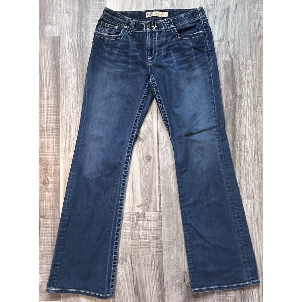 BKE Wendi Stretch BootCut Y2K Thick Stitching Women's Jeans Size 29 x 31 1/2